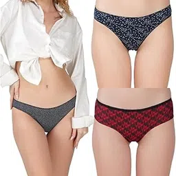 thread sutra Women?s Premium Cotton Panties | Antimicrobial & Breathable | Everyday Comfort with Amazing Fit | Soft Fabric Innerwear for All-Day Freshness & Hygiene | Bikini | Pack of 3 | Multicolour-picture-18