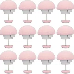 Ghelonadi 12 Pcs Duvet Clips Set with Pins and Buttons - Quilt Cover Fixing Holder Mushroom Round Non-Slip Clips for Bedroom (Pink)-picture-21