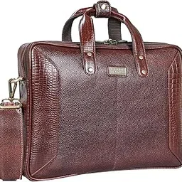 brand leather Genuine Leather Laptop Bag for Men - Office Bag - Fits Up to 15-inch Laptop/MacBook - Shoulder Bag/Hand Bag - Laptop Messenger Bag with Trolley Straps - 1 Year Warranty-picture-10
