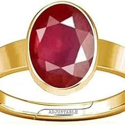 divya shakti 4.25-4.50 Ratti Ruby Manik Manikya Gemstone Panchdhatu Adjustable Plain Design Ring for Men & Women-picture-57