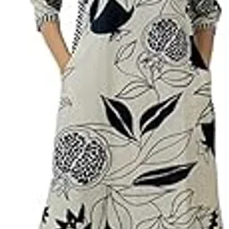 Womens Printed Rayon Blend Kurti with Trousers & Multi-Colored Dupatta | A-Line Calf-Length Kurta Set | V-Neck | 3/4 Sleeves-image-36
