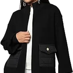 tamiska by narendra kumar Women's Full Sleeve Front Zip Sweater with Quilted Pockets-picture-21