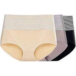 davina fashions Women's & Girl's Multicolor Cotton High Waist Full Coverage Tummy Control Hipster Panty- (Free Size Upto 36 Waist)-picture-24