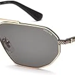 police 100% UV protected sunglasses for Men | Size- Large | Shape- Hexagon | Model- SPLF66K58302SG-picture-34