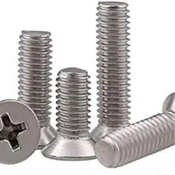 Phillips Drive Countersunk (CSK) Head Screws | Fully Threaded Machine Screws | Nickel Finish for Reliable Fastening (10, 6mm, M3) image 1