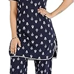 RILO Women/Girls Printed Hosiery Cotton Night Suit Set Pyjama with Pocket-image-26