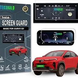 Tek Shield {2 COMBO PACK} Screen Guard Protector TATA CURVV EV 2024 || 10.25-Inch INFOTAINMENT + 10.25-Inch INSTRUMENT CLUSTER || HD Clarity, Bubble Free, Unbreakable [Not a Tempered Glass] (2 Pack Combo)-picture-32