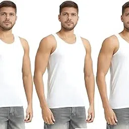 s'embian 100% Combed Cotton Men's Sleeveless Vest Pack of 3 Pcs Size XS/75 to XXL/100-picture-12