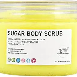 Beauty Butter Sugar Body Scrub Mango | Deep Cleansing & Hydrating Sugar Scrub for Glowing, Nourished Skin | Suitable for All Skin Types-picture-46