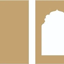 LET'S DIY Set of 2 Plain Jharokha MDF Wooden Cutouts - Lightweight, Durable Decor Pieces for DIY Art, Craft Projects, Resin Art, Lippan Work, Mandala Designs, Wall Hanging, Home Decoration-image-5