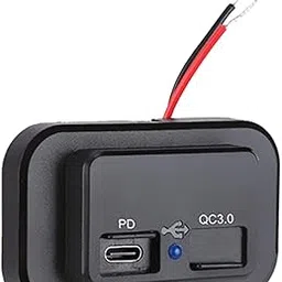 UJEAVETTE QC 3.0 USB Ports Fast Car Charger Socket Outlet Fit for Marine Boat Truck-picture-10