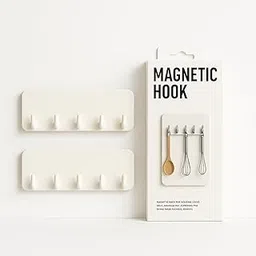 Magnetic Hook Rack for Kitchen & Bathroom – 5 Strong Hooks, No-Drill Installation, Ideal for Utensils, Towels & Accessories (Pack of 2)-picture-56