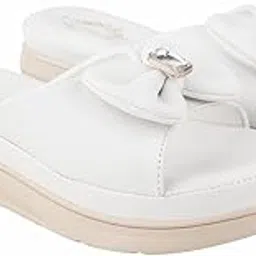 shoetopia Women's Slip-On Wedge Sandals | Comfortable Daily Slippers with Bow & Stone Detail | Lightweight Casual Fashion Footwear-picture-40