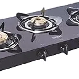 Glen 3 Burner Toughened Glass Top | LPG Gas Stoves Extra Large | High Flame Brass Burners | Black | Manual Ignition | ISI Certified Revolving Nozzle | 2 Year Warranty | 1033 GT XL BB BL-image-29