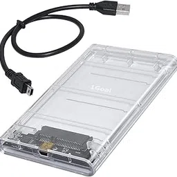 DooBuy USB 2.0 2.5 Inch SATA to USB External Hard Drive Enclosure HDD / SSD, Transparent Hard Disk Box Enclouser.(Clear Case)-picture-10