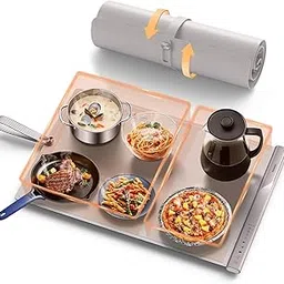 Vyranexa Food Warmer Mat - Two Independent Heating Zones, 4 Temperature Settings, Silicone Easy Clean, Auto Shut Off, Timer and Child Lock-image-48