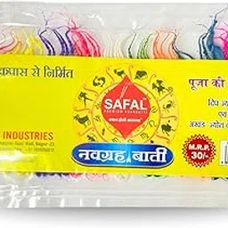 SAFAL Navgrah Twisted Long Cotton Wicks – 540 Pcs (Pack of 12) | Multicolor Double Wicks for Diya, Pooja, Aarti, Navratri | Non-Toxic Lambi Deepak Batti | 9-Color Akhand Jyot Phool Batti-picture-21