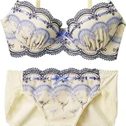 nissen(ニッセン) Inner Set, Ribbon Loop Bra and Shorts Set (Triump)-picture-52