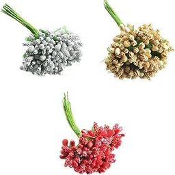 Enakshi® 3 Bunches of 36pcs Artificial Flower Stamen Pistil for Wedding Party Decor|Crafts | Home Arts & Crafts | Floral Crafts | Other Floral Craft Supplies-image-45