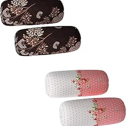 ROYAL TREND Cotton Bolster Cover Set, 16X34 in, 120 Tc, Dewan Round Pillow Covers Only,r|Soft Bolster Pillow Cover for Bedroom, Living Room|Bolster Cover Set of 4|Multi-image-14