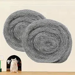 32FT Steel Wool Roll, antfees Steel Wool Fill Fabric Roll, Coarse Wire Wool Hardware Cloth DIY Kit, Gap Blocker for Holes Wall Cracks Vents in Garden House Garage (2 Rolls)-image-26