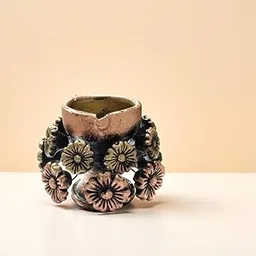 Kraftlik Handicrafts Decorative Flower Urli Bowl | Metal Finish Pooja & Home Décor Pot – Floating Flower & Candle Holder for Temple, Living Room & Festivals-image-95