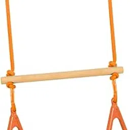 HEAVENGLOW Swing Bar with Gymnastic Rings Adjustable for Park Family Fun Summer Orange-Sporting Goods-Team Sports-Gymnastics-Equipment-1 Swing Bar with Gymnastic Rings-image-86