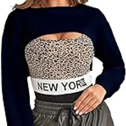 Solid Round Neck Stylish Women's Bust Crop Top-picture-17