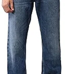 Men's Connor Bootcut Fit Blue Vintage Jeans-image-0