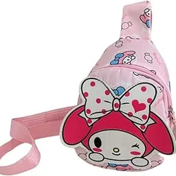 HOK Sanrio Theme Kids Chest Bag Cute Crossbody Bag for Children, Adjustable Strap, Durable Material, Fun Random Color and Design, Perfect for School, Outings, Travel – Pack of 1-image-41
