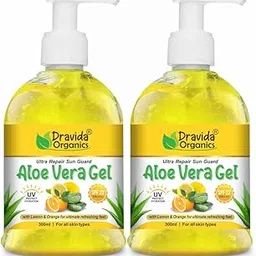 Dravida Organics Sun Guard Aloe Vera Gel – Pack of 2 | Soothing After-Sun Care | Hydrates & Cools with Natural Aloe Vera & Vitamin E | Vegan, Cruelty-Free & Non-Greasy-image-9