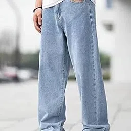 zaysh Denim Fabric Straight Fit Mid Rise Light Blue Men Jeans (STF-ZSH-02)-picture-54
