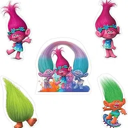 Pretty UR Party Trolls theme Paper Cutouts for birthday parties, Trolls party supplies décor, Trolls Birthday Party decoration Cutouts, Cutouts for classroom, bedroom, school bulletin board - (10 pcs)-picture-50