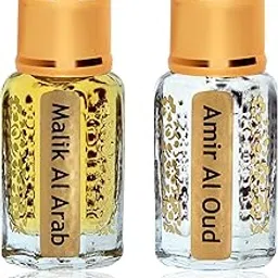 MALIK AL ARAB & AMIR AL OUD Attar Combo, Gold Series, Rich Woody Oriental Arabic Blend with Herbal, Spicy, Smoky Notes, Alcohol Free Highly Concentrated Long Lasting Fragrance 6ml each, Unisex Perfume Oil-picture-32