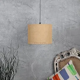 10" Inches Natural Jute, Hanging Lamp Shade/Pendant, Light Fixture, Living room, Bedroom, Office, Compelete set, Pack of 1/Silver Canopy-picture-13