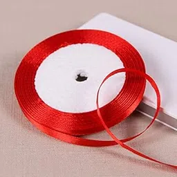 Crafteez Satin Ribbons Quarter Inch for Art & Craft, Scrap Booking, Decorations Red Color Satin Ribbon Pack of 5 Roll (10 Meter Each)-image-35