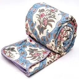 COZY FURNISH Double Bed Dohar 84x96 Inches, Soft Brushed Microfiber Cotton Blanket, Lightweight AC Blanket, Flannel Throw with Lahariya Border, All-Season Comfort, Easy Care-image-71