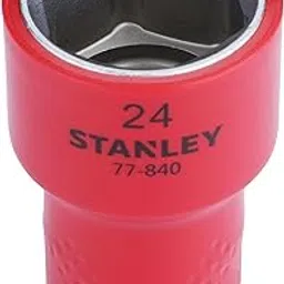 STANLEY STMT77840-23B 1/2" VDE Insulated Metric Socket 24mm, Ideal For Repair Of Electric Vehicles, Red-picture-26
