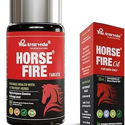 Horse Fire Tablet (Pack of 60) & Horse Fire Ayurvedic Massage Oil For Men| Shree Gopal Tail - 25ml-picture-14