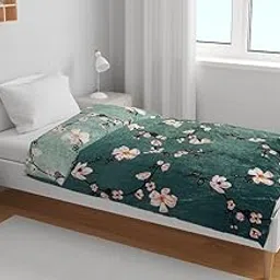 RD TREND® Warm Reversible Quilt Cover Single Bed with Zipper, Duvet Cover Single Bed Soft Flannel (60x90) Inches. (Green, Single,60x90 Inch)-image-17
