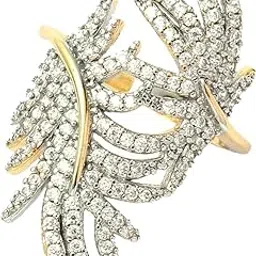 salty Anti Tarnish Imperial Diamond Finger Ring for Women | Adjustable Fancy Jewellery Design | Latest Fashion Accessories for Girls | Minimal Jewelry | Gift for Diwali, Christmas, Marriage, Birthday-picture-19