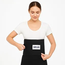 selva Abdominal Support Lower Back Pain Relief Belt for Men & Women Pack of 1 (Black,Universal)-picture-29