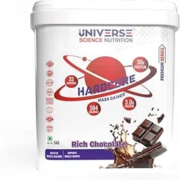 Universe Science Nutrition Hardcore Mass Gainer, Rich Chocolate Flavour, 5kg, 30g Protein, 3g Creatine (5kg)-picture-40