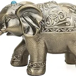 CW Crafts World Decorative Elephant Ashtray with Lid for Cigarettes Vintage Metal Smoking Ash tray Holder for Smoker Desktop Windproof Cigarette Ashtrays for Indoors Outdoors (Bronze)-image-8