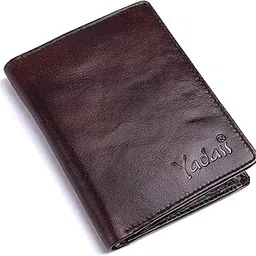 yadass RFID Protected Premium Leather Bi-fold Wallet I 8 Card Slots I Middle Zip Card Slot I 2 Currency Compartment I 1 Transparent Windows I 1 Coin Pocket I Free Leather Key Ring (YD-M-1009-BRW)-picture-16