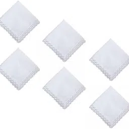 5x6Pcs Blank White Lace Handkerchiefs White Hankies for Dyeing Crafts Handmade|Clothing Shoes & Accessories | Mens Accessories | Handkerchiefs-image-63