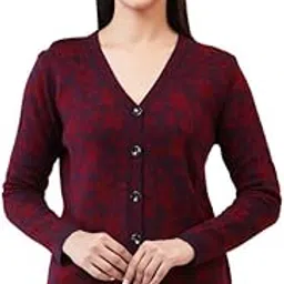 noquo Women’s Floral Button-Down Cardigan – Soft Knit Long Sleeve V-Neck Sweater-picture-12