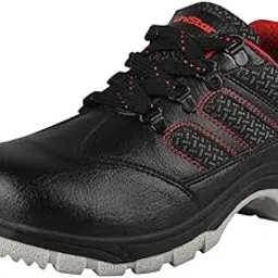 unistar Men's Leather Safety Shoe Non-Slip for Industrial Work Boot Waterproof Steel Toe Footwear Indestructible Construction Slip Resistant Shoes (Black)-picture-39