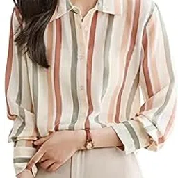 shewill Women’s Orange Landscape Print Crepe Shirt – Stylish Western Long Shirt with Spread Collar| Shirt for Women Stylish Western | Long Shirt for Women-picture-14