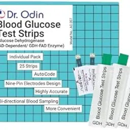 Dr. Odin AC-307 (GDH-FAD) Blood Glucose Test Strips, For Self Testing Sugar Levels With GDH-FAD Monitoring Machine (25 Test Srips)-picture-15